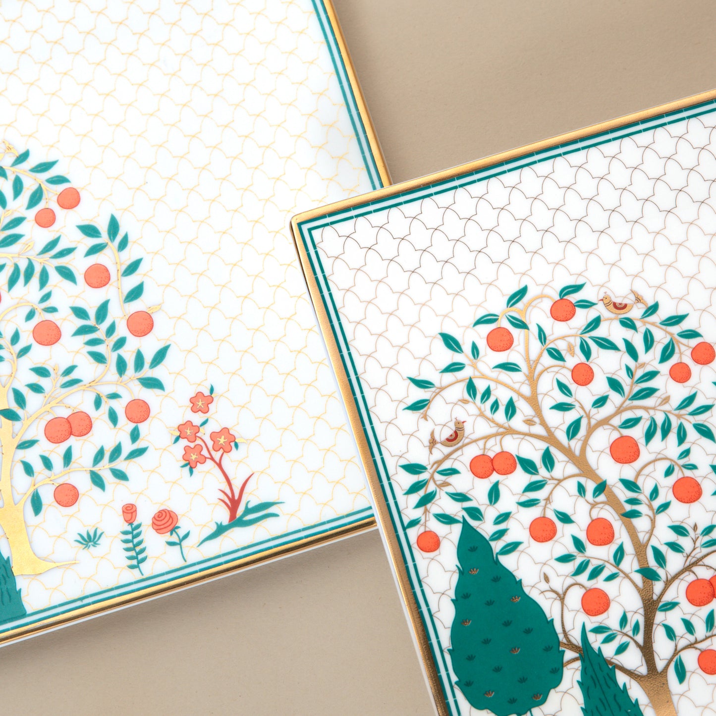 Myrtle- Square Tapas Plates (Set of 2)