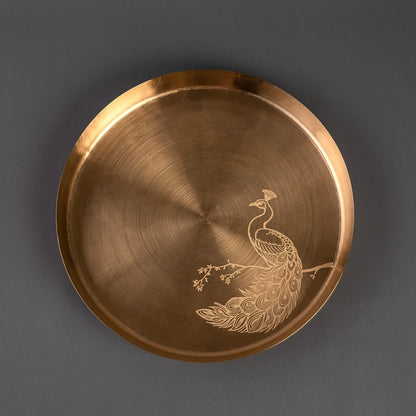 Kansa Mayura Snack Plate (Ayurvedic Peacock Plate)