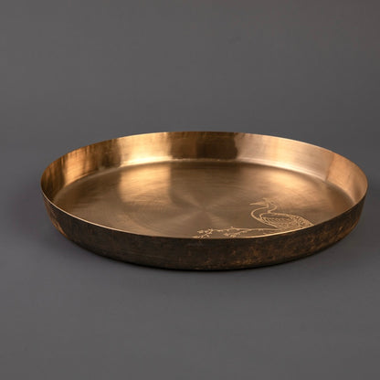 Kansa Mayura Snack Plate (Ayurvedic Peacock Plate)